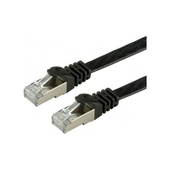 Value VALUE PatchCord Kat.6 FTP płaski czarny 1.5m