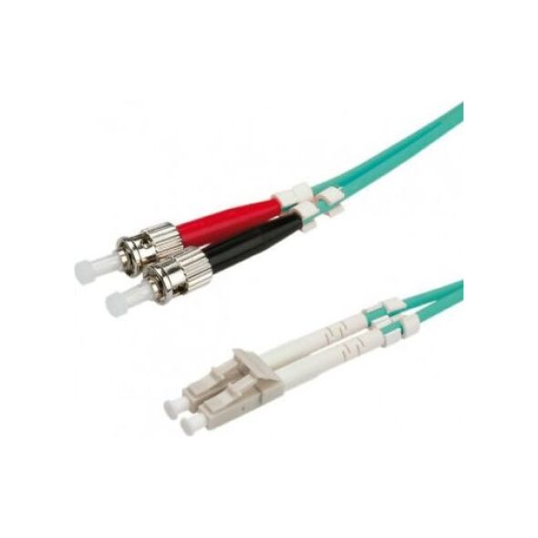 Value VALUE Patchcord światłowodowy 50/125um LC-ST OM3 10m turkusowy