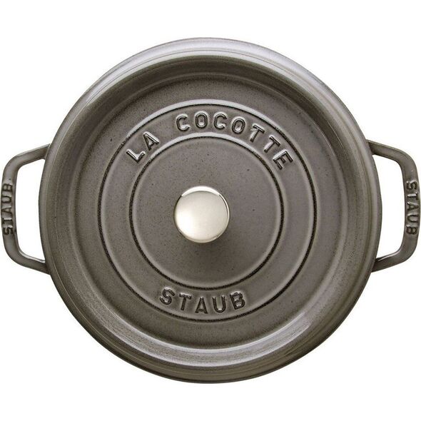 STAUB Garnek żeliwny okrągły 40500-246-0 3 8 l grafitowy