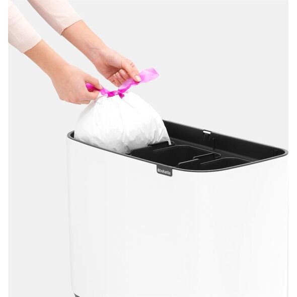 Kosz na śmieci Brabantia do segregacji bezdotykowy biały (31 35 23)