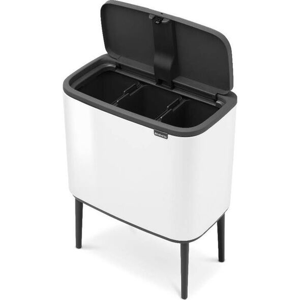 Kosz na śmieci Brabantia do segregacji bezdotykowy biały (31 35 23)