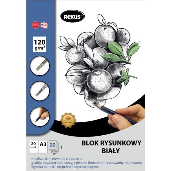 Beniamin Blok rysunkowy A3 20k biały