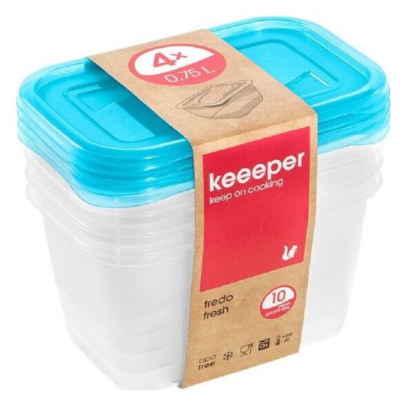 OKT Keeeper Zestaw Pojemników Fredo Fresh 4x0,75l 3067..