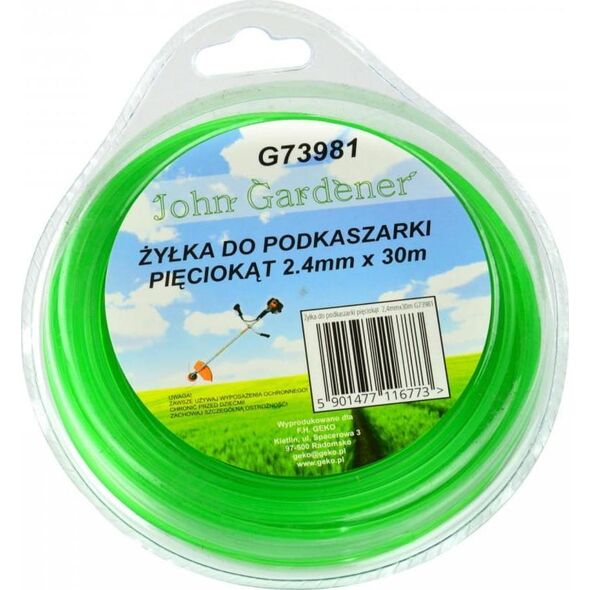 Geko ŻYŁKA DO PODKASZARKI PIĘCIOKĄT 2,4MMX30M (10/80) G73981 GEKO
