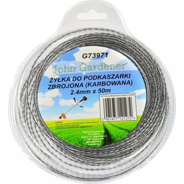 Geko ŻYŁKA DO PODKASZARKI ZBROJONA(KARBOWANA) 2,4MMX50M(40) G73971 GEKO