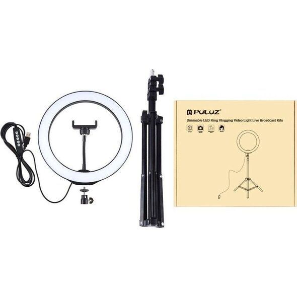 Puluz Puluz Statyw 1.1 m z oświetleniem RGBW LED 26cm vlog / stream / smartfon PKT3044