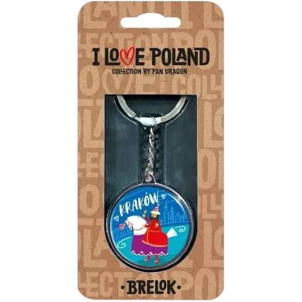 Breloczek Pan Dragon Brelok I love Poland Kraków ILP-BRE-A-KRA-08