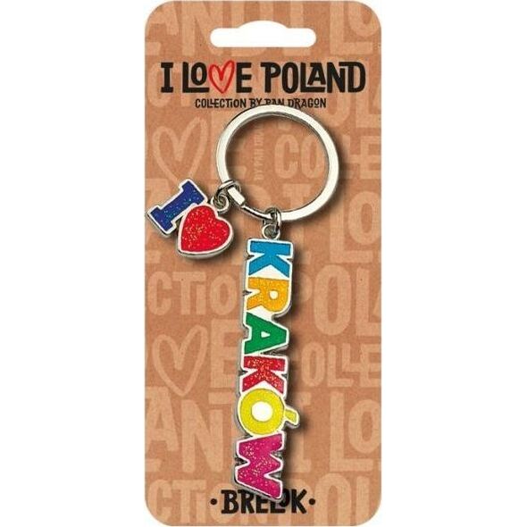 Breloczek Pan Dragon Brelok I love Poland Kraków ILP-BRE-B-KR-06