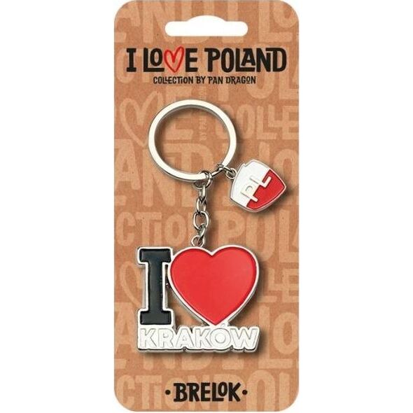 Breloczek Pan Dragon Brelok I love Poland Kraków ILP-BRE-B-KR-05