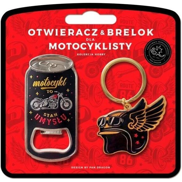 Breloczek Pan Dragon Zestaw brelok + otwieracz dla motocyklisty