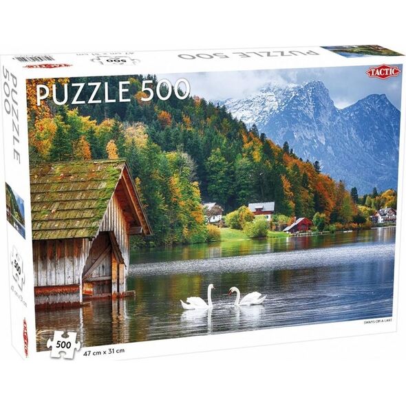 Tactic Puzzle 500 Landscape: Swans on a Lake