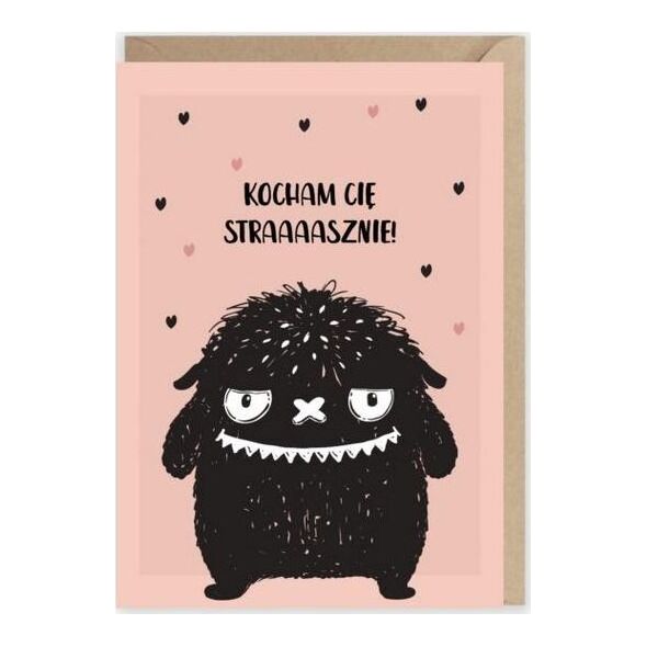Cardie Kartka okolicznościowa Kocham Cię strasznie K027