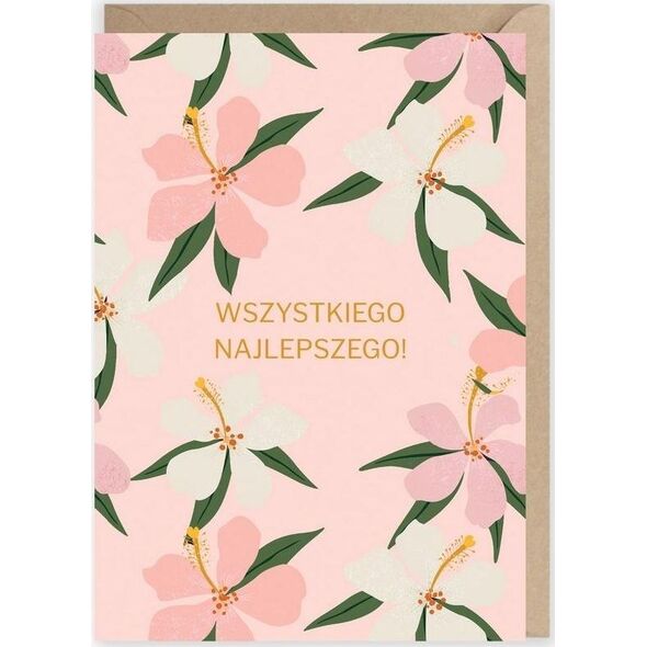 Cardie Kartka urodzinowa Kwiaty, eko koperta K015