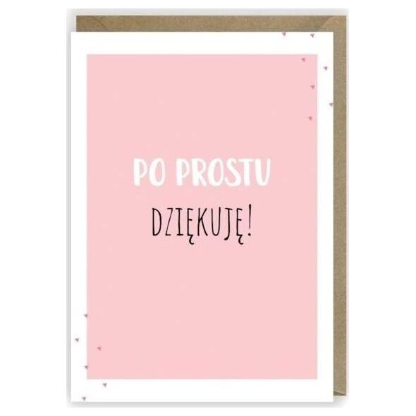 Cardie Kartka okolicznościowa, eko koperta Dziękuję K001
