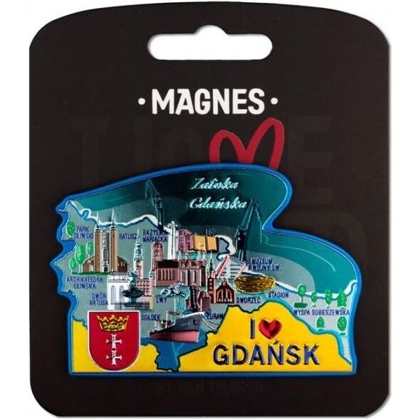 Pan Dragon Magnes I love Poland Gdańsk ILP-MAG-A-GD-35