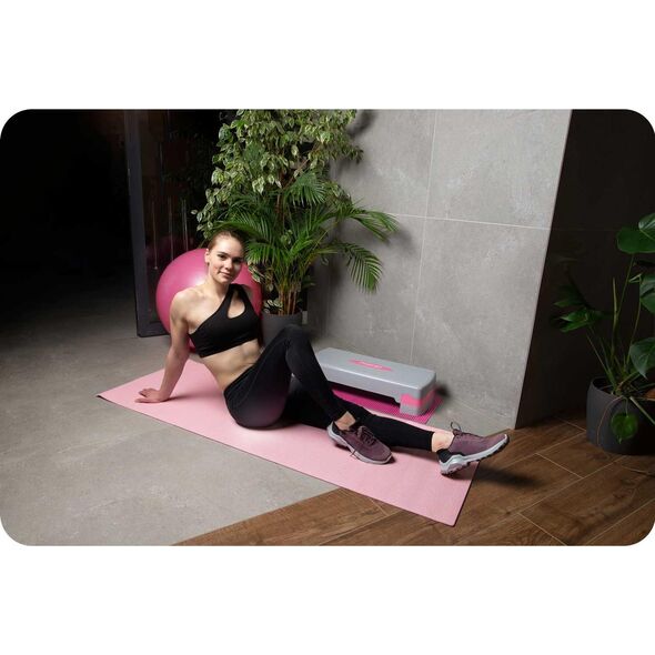 Neo-Sport Mata treningowa NS-921 173 cm x 61 cm x 0.6 cm różowa