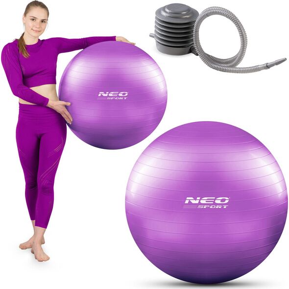 Neo-Sport Piłka do ćwiczeń 65 cm NS-951 fioletowa