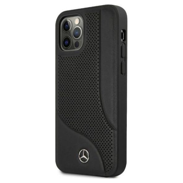 Mercedes Mercedes Mehcp12Lcdobk Iphone 12 Pro Max 6,7" Czarny/Black Hardcase Leather Perforated Area