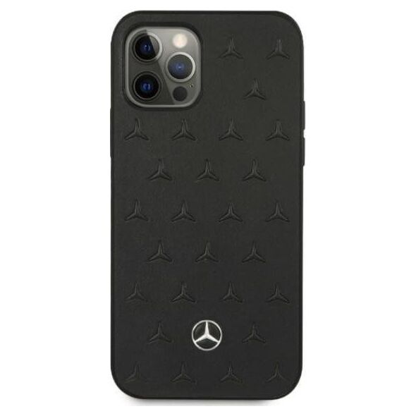 Mercedes Mercedes Mehcp12Lpsqbk Iphone 12 Pro Max 6,7" Czarny/Black Hardcase Leather Stars Pattern