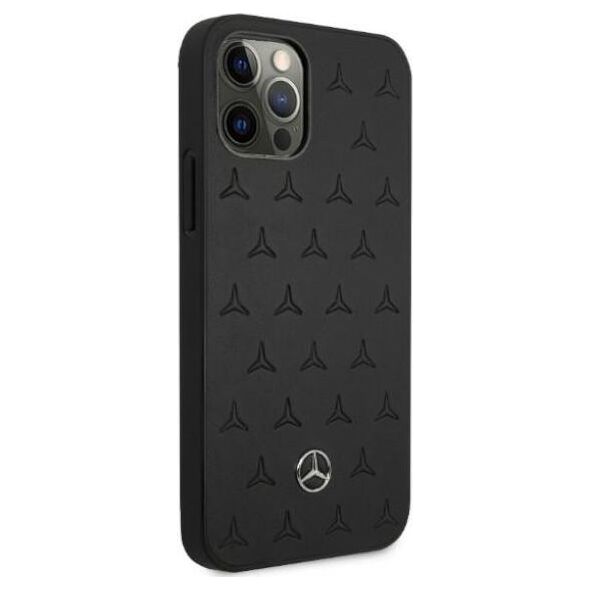 Mercedes Mercedes Mehcp12Lpsqbk Iphone 12 Pro Max 6,7" Czarny/Black Hardcase Leather Stars Pattern