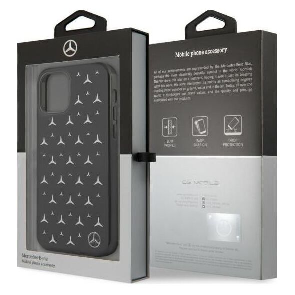 Mercedes Mercedes Mehcp12Mespbk Iphone 12/12 Pro 6,1" Czarny/Black Hardcase Silver Stars Pattern