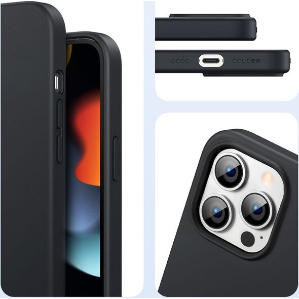 Ugreen Ugreen Protective Silicone Case gumowe elastyczne silikonowe etui pokrowiec iPhone 13 Pro Max czarny