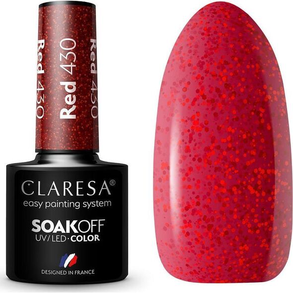 Claresa Claresa Soak Off UV/LED Red lakier hybrydowy 430 5g