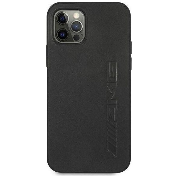 Mercedes AMG AMHCP12LDOLBK iPhone 12 Pro Max 6,7" czarny/black hardcase Leather Hot Stamped