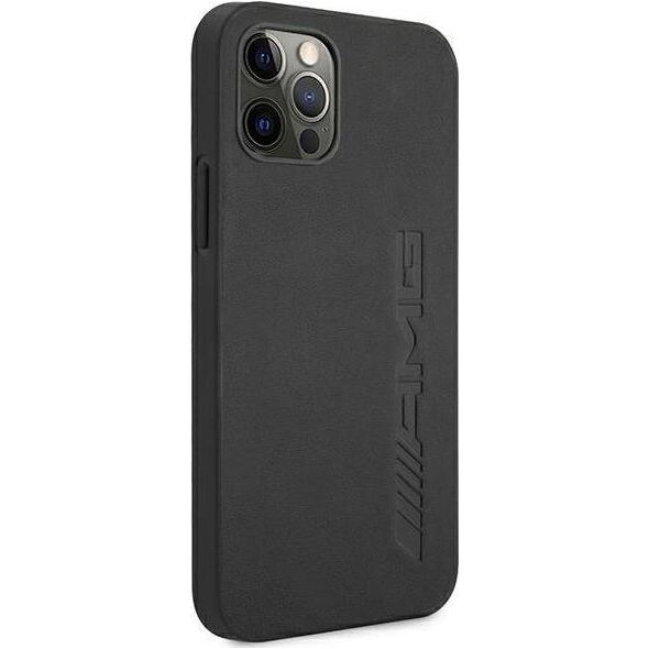 Mercedes AMG AMHCP12LDOLBK iPhone 12 Pro Max 6,7" czarny/black hardcase Leather Hot Stamped