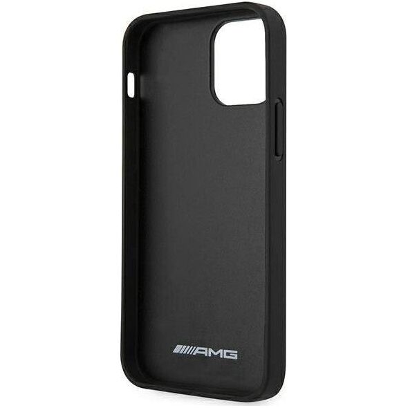 Mercedes AMG AMHCP12LDOLBK iPhone 12 Pro Max 6,7" czarny/black hardcase Leather Hot Stamped