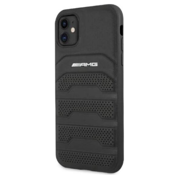 Mercedes AMG AMHCN61GSEBK iPhone 11 6,1" czarny/black hardcase Leather Debossed Lines