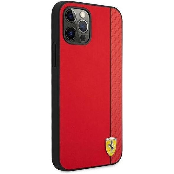 Ferrari Ferrari FESAXHCP12LRE iPhone 12 Pro Max 6,7" czerwony/red hardcase On Track Carbon Stripe
