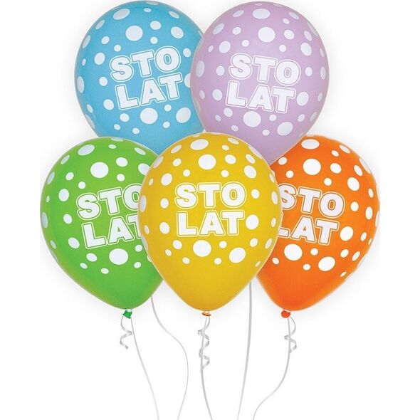 GoDan Balony Sto Lat, 12"/5szt.