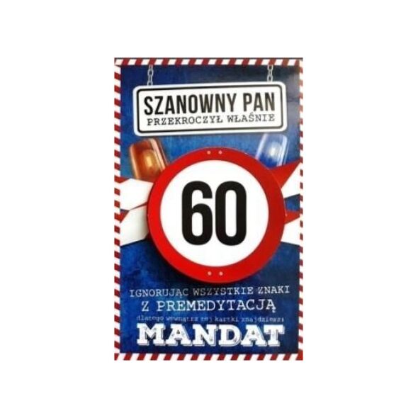 Yeku Karnet Urodziny 60 męskie JCX - 015