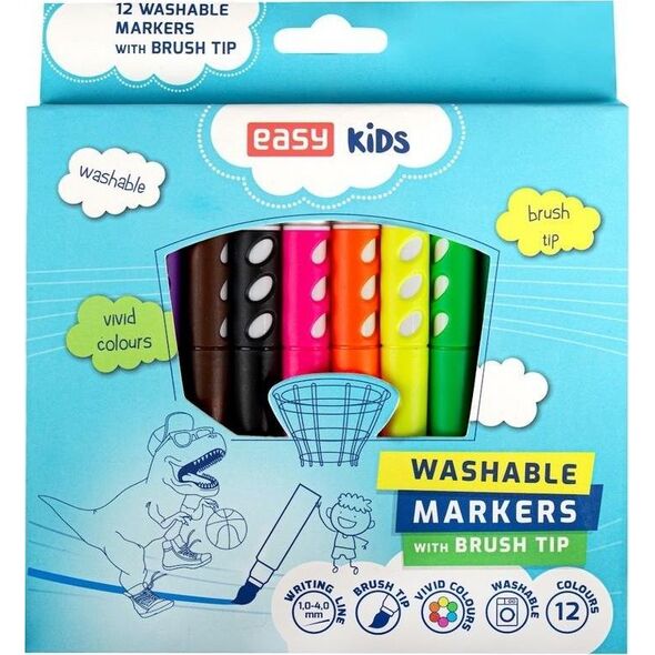 Easy Stationery Pisaki spieralne 12 kolorów EASY