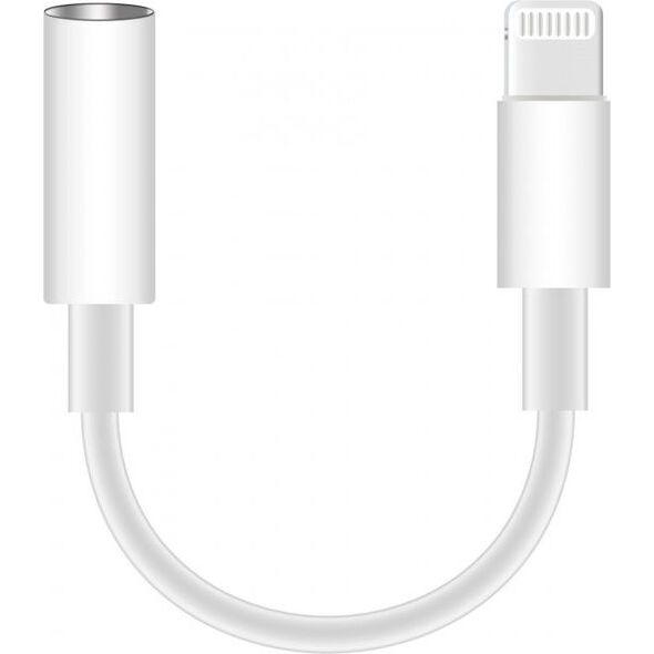 Adapter USB Platinet Lightning - Jack 3.5mm + Lightning Biały  (PMMA9825)