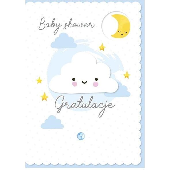 KUKARTKA Karnet B6 DK-835 Baby shower (niebieski)
