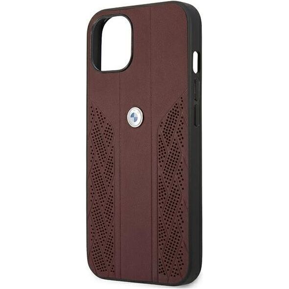 BMW Etui Bmw Bmhcp13Mrsppr Iphone 13 6,1" Czerwony/Red Hardcase Leather Curve Perforate