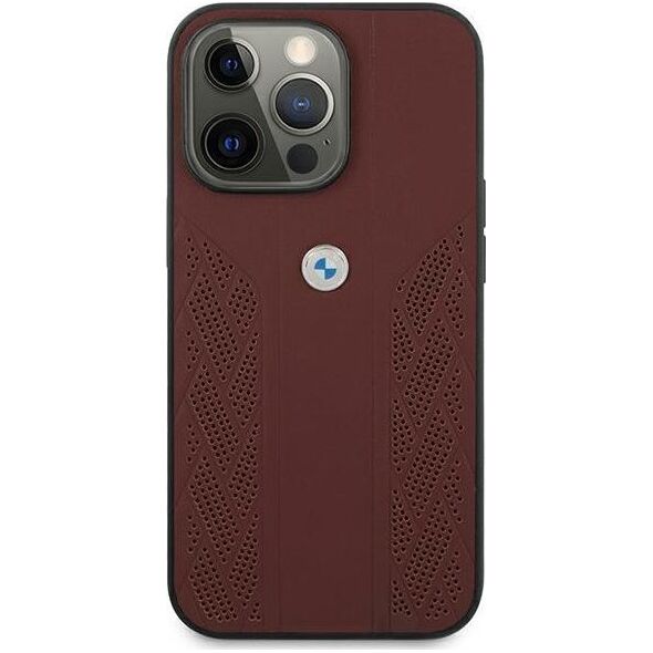 BMW Etui Bmw Bmhcp13Lrsppr Iphone 13 Pro/13 6,1" Czerwony/Red Hardcase Leather Curve Perforate