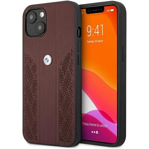 BMW Etui Bmw Bmhcp13Srsppr Iphone 13 Mini 5,4" Czerwony/Red Hardcase Leather Curve Perforate