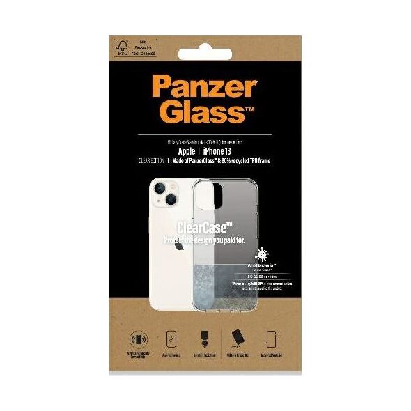 PanzerGlass PanzerGlass ClearCase iPhone 13 Pro 6,1" Antibacterial Military grade clear 0322