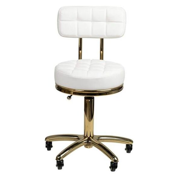 Activeshop Krzesło kosmetyczne GOLD AM-961 białe universal