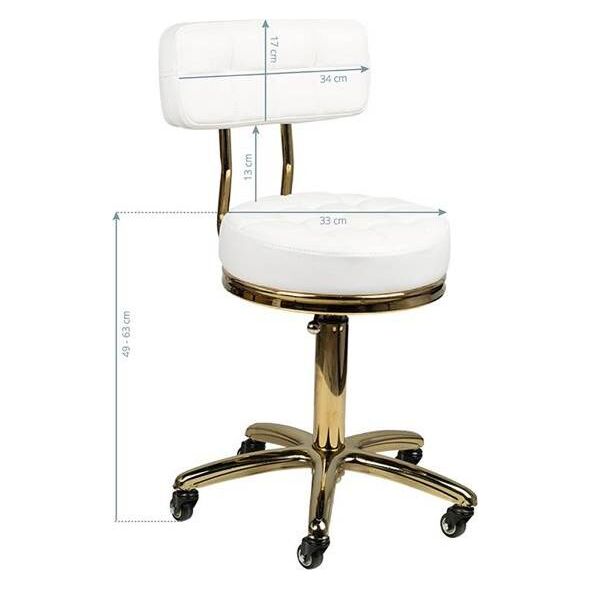 Activeshop Krzesło kosmetyczne GOLD AM-961 białe universal