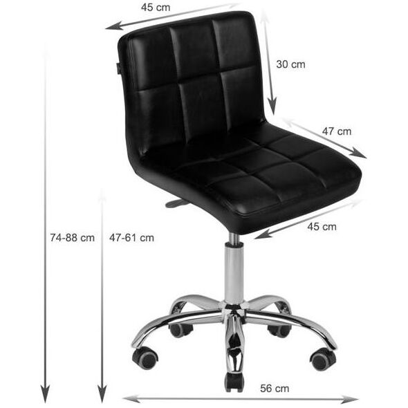 Activeshop Krzesło kosmetyczne A-5299 czarne universal