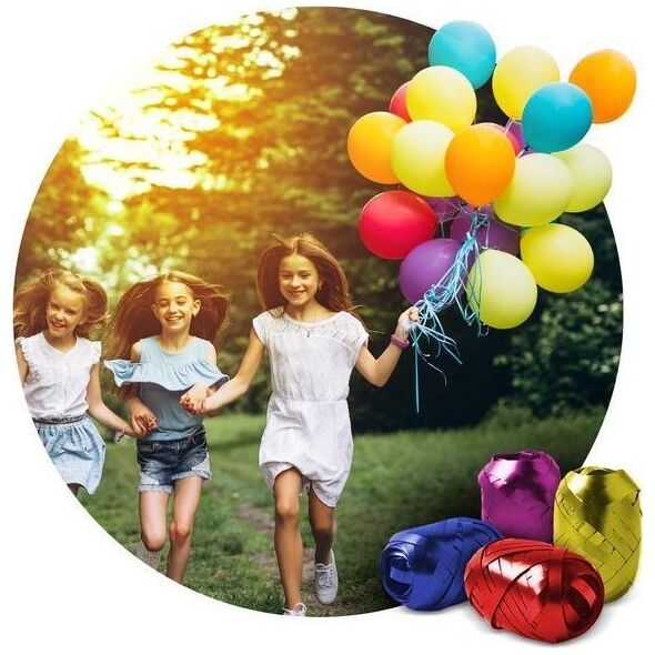 Global income Butla z helem 0,42m3 Ricokids 50 balonów i wstążka 60m
