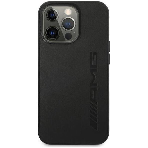 Mercedes AMG AMHCP13LDOLBK iPhone 13 Pro / 13 6,1" czarny/black hardcase Leather Hot Stamped