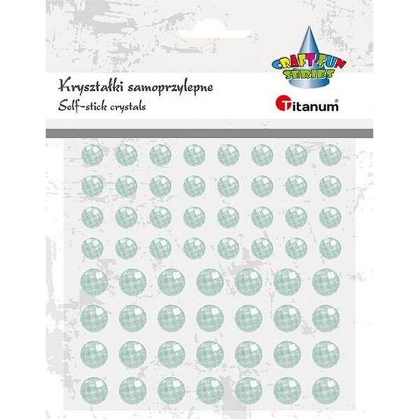 Titanum Kryształki samoprzylepne okrągłe blady nieb. 60szt