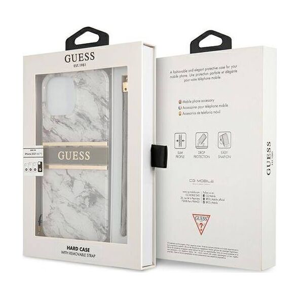 Guess Etui Guess GUHCP13XKMABGR Apple iPhone 13 Pro Max szary/grey hardcase Marble Strap Collection