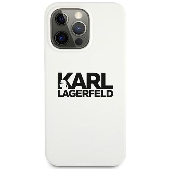 Karl Lagerfeld Etui Karl Lagerfeld KLHCP13LSLKLWH Apple iPhone 13 Pro Silicone Stack Logo biały/white