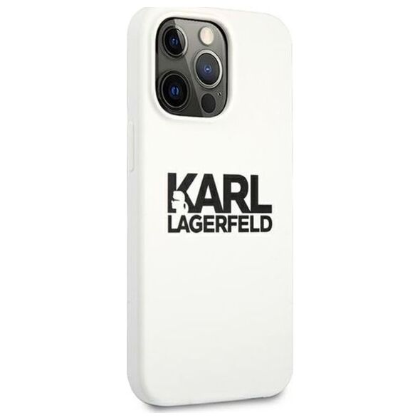 Karl Lagerfeld Etui Karl Lagerfeld KLHCP13LSLKLWH Apple iPhone 13 Pro Silicone Stack Logo biały/white